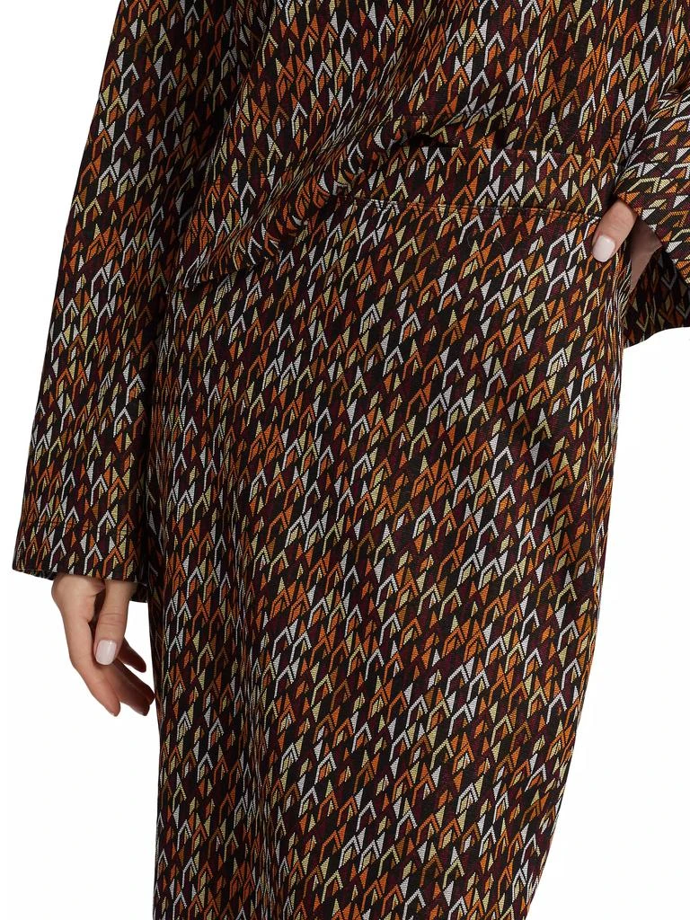 ROSETTA GETTY Jacquard Chevron Maxi Skirt 6