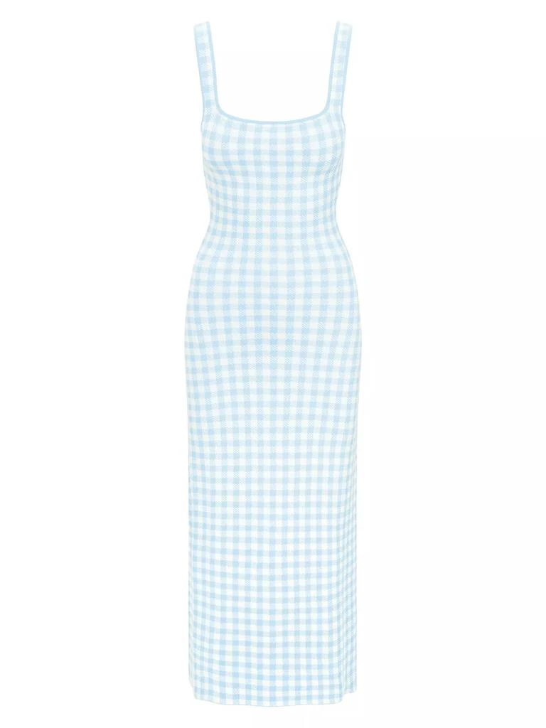 Staud Katie Gingham Midi-Dress 1