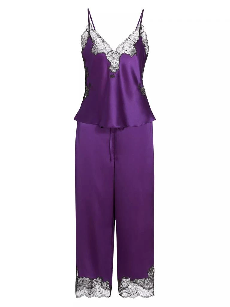 Josie Lolita Silk & Lace Sleeveless Pajamas 1
