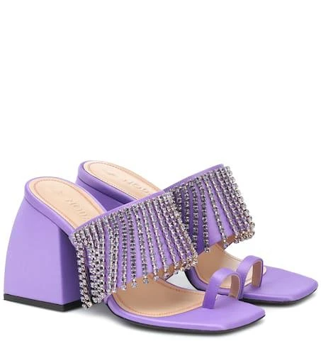 NODALETO Preston embellished satin sandals 1