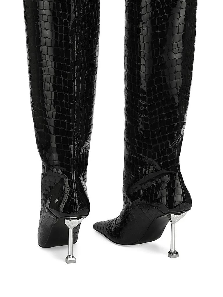 Naked Wolfe Texas Faeda Croc Patent Leather Boots 3