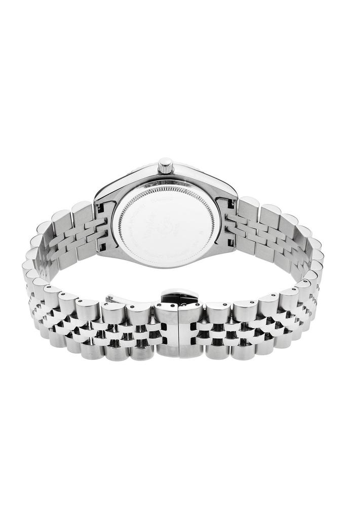GV2 Naples White Dial Steel Diamond Watch, 34mm - 0.146 ctw