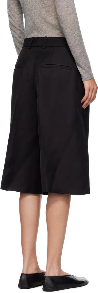 Jil Sander Black Viscose Silk Blend Straight Shorts 3