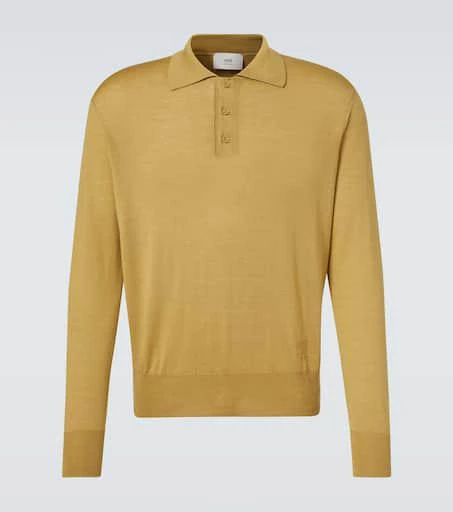 AMI Wool and silk polo sweater 1