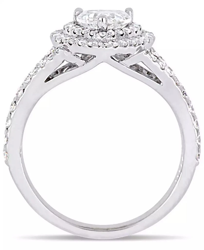 Macy's Certified Diamond (1 ct. t.w.) Heart-Shape Double Halo Engagement Ring in 14k White Gold 3