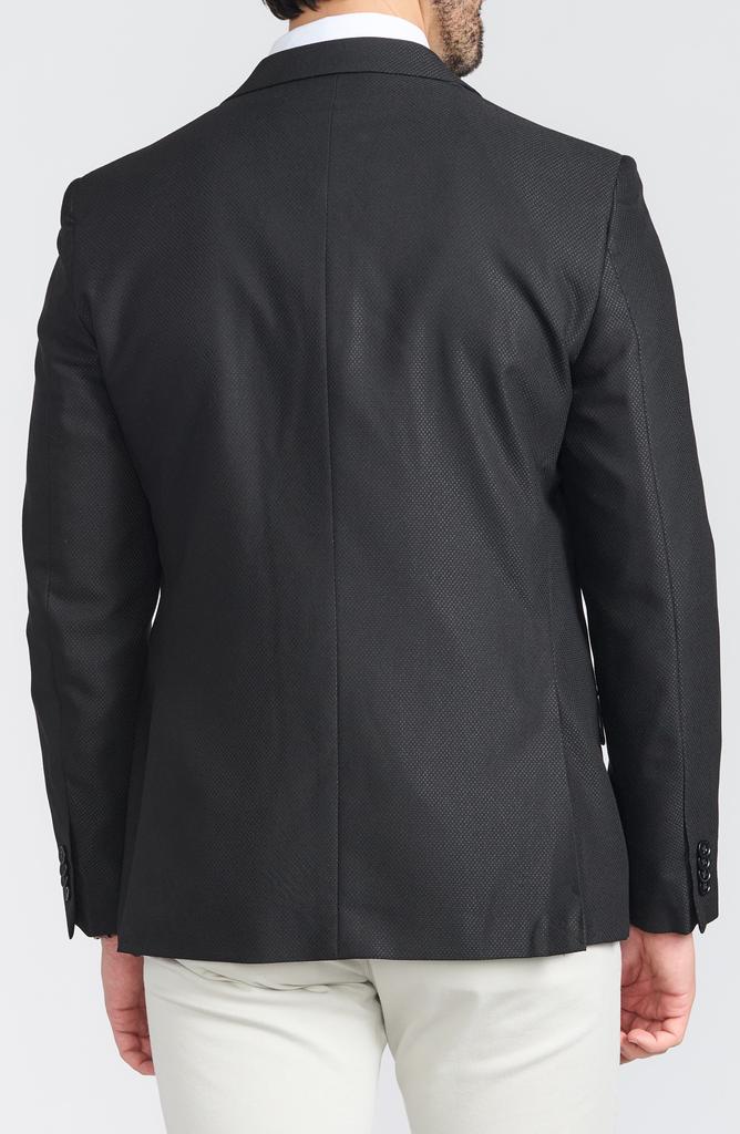 SAVILE ROW CO Slim Fit Peak Lapel Micro Check Blazer