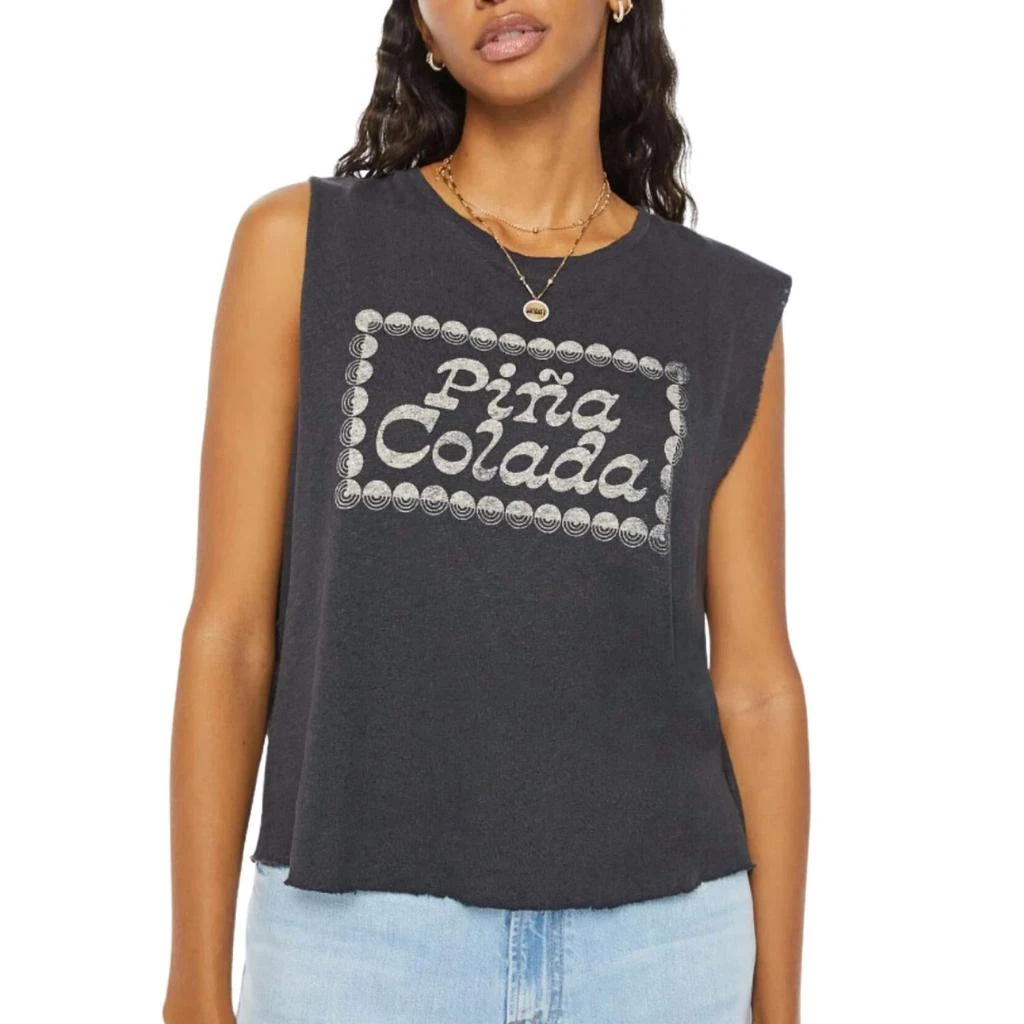 MOTHER The Lil Goodie Goodie Chopped Tee In Pina Colada 1