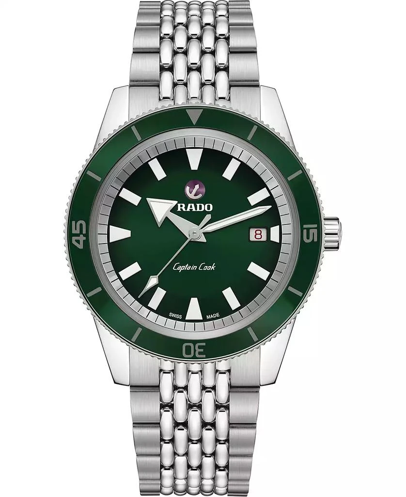 Rado Men's Swiss Automatic HyperChrome Captain Cook Stainless Steel Bracelet Diver Watch 42mm 1