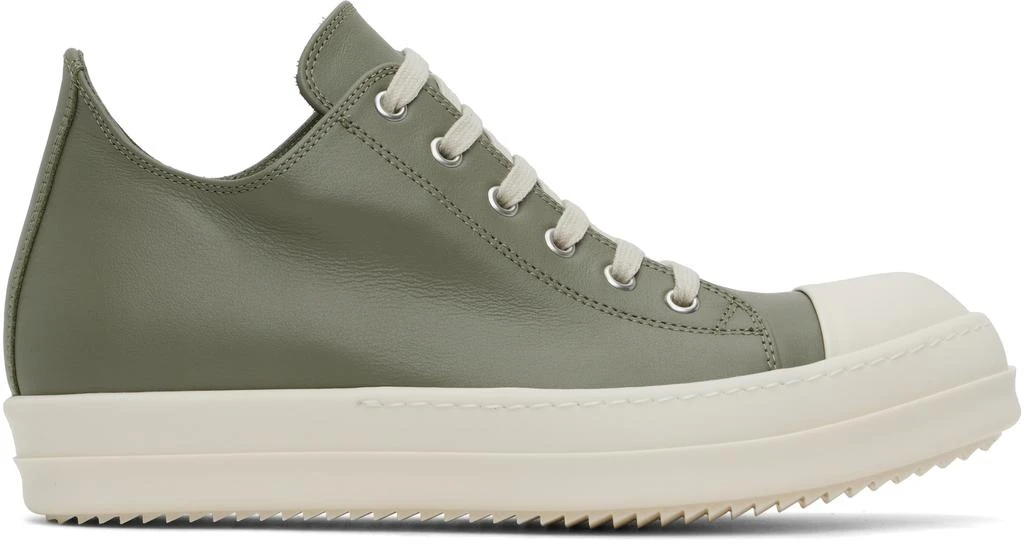 Rick Owens Green Hollywood Low Sneakers 1