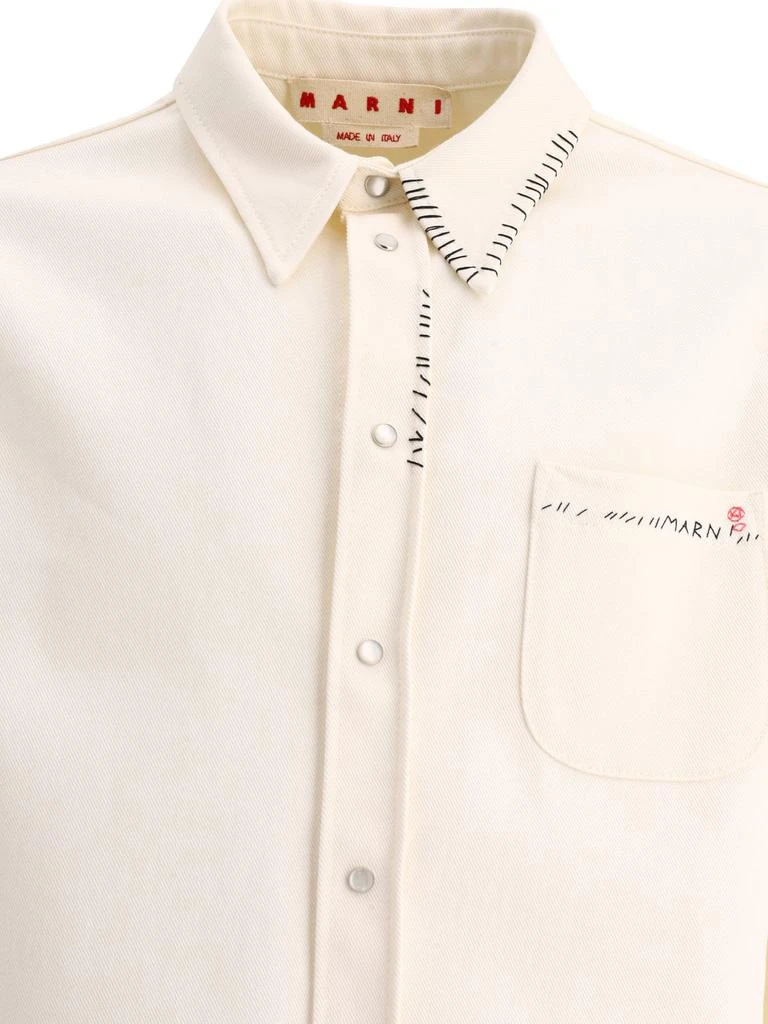 Marni Marni Logo-Embroidered Button-Up Shirt 3