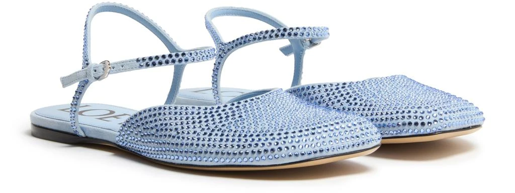 Loewe Toy ankle strap ballerinas in suede and strass 3