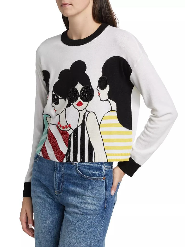 Alice + Olivia Gleeson Stace Face Sweater 4