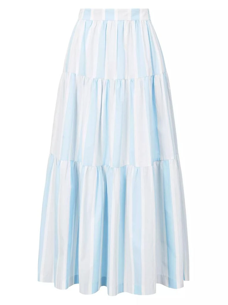 Staud Sea Striped Cotton Maxi Skirt 1