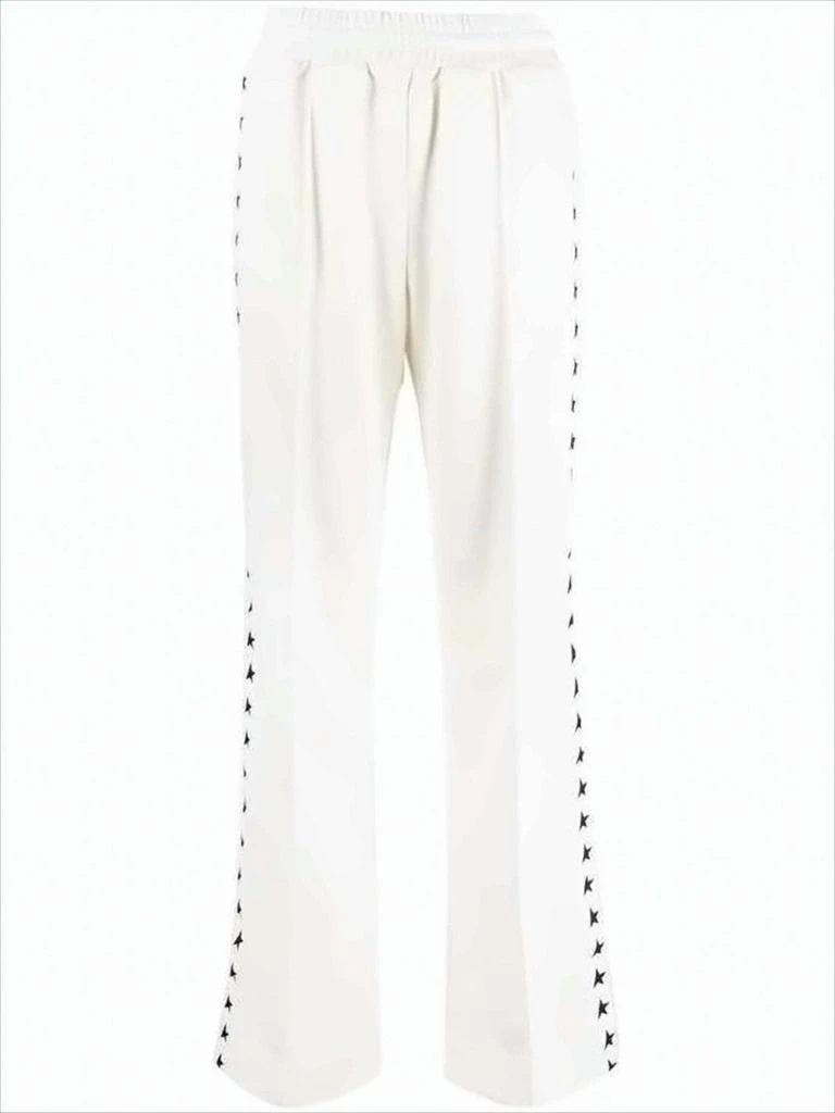 Golden Goose Wide-Leg Track Pants with Graphic Star Motifs