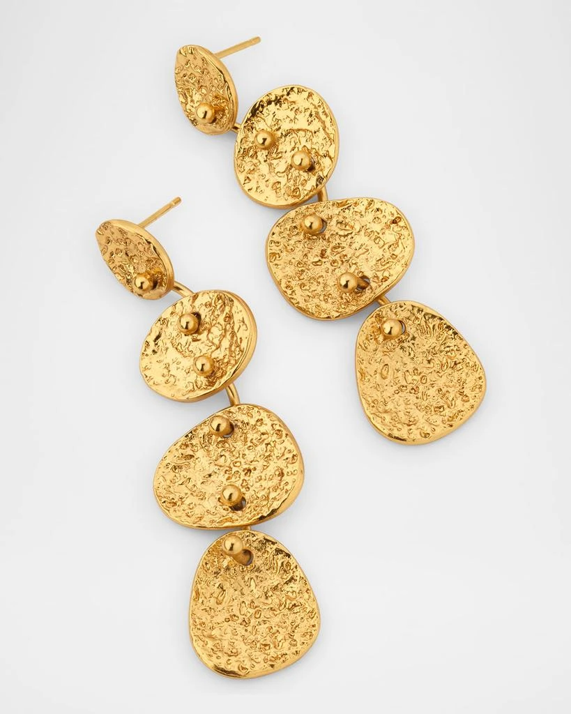 GAS Bijoux Eclipse 4-Row Gold Earrings 3