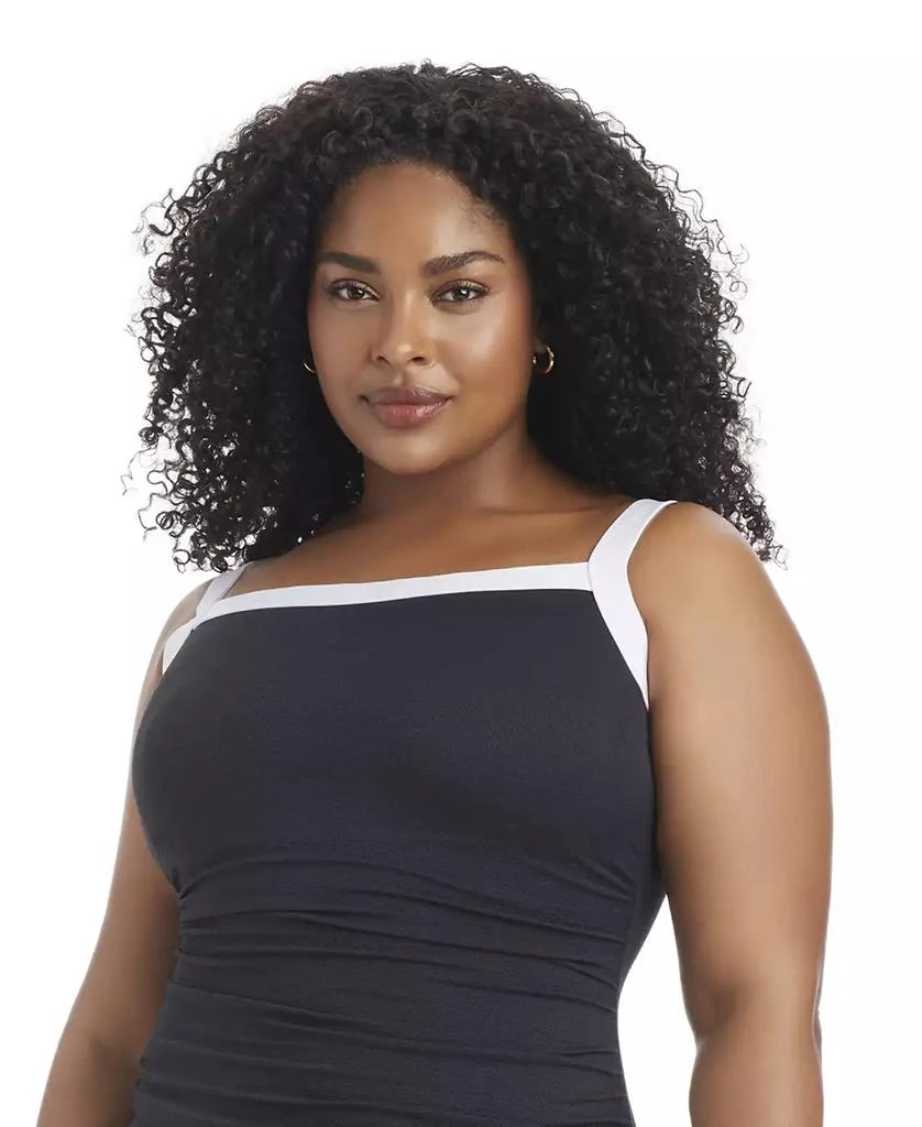 Bleu Rod Beattie Plus Size Square Neck One-Piece Swimsuit 2