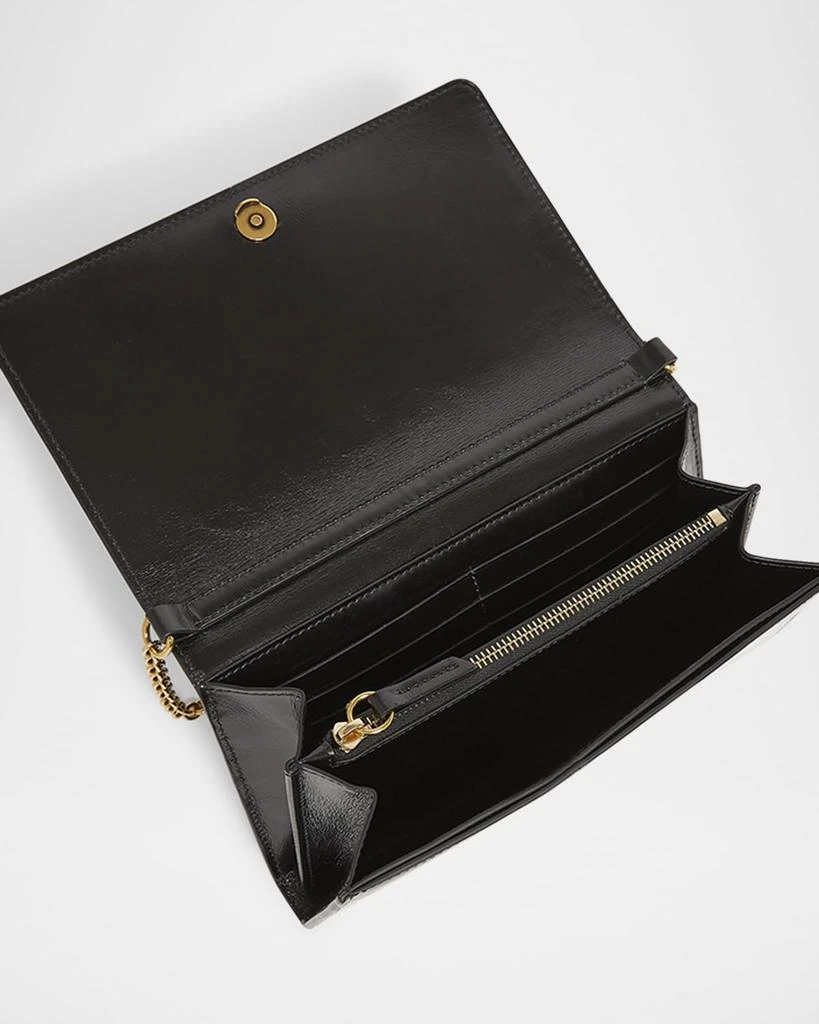 Chloé Iconic Flap Wallet on Chain in Shiny Calfskin 4