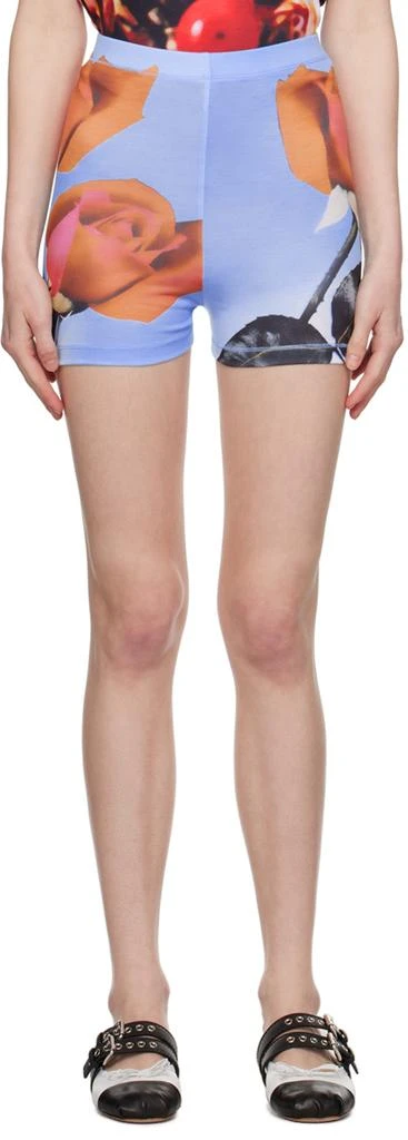 CHOPOVA LOWENA SSENSE Exclusive Blue Rose Shorts 1
