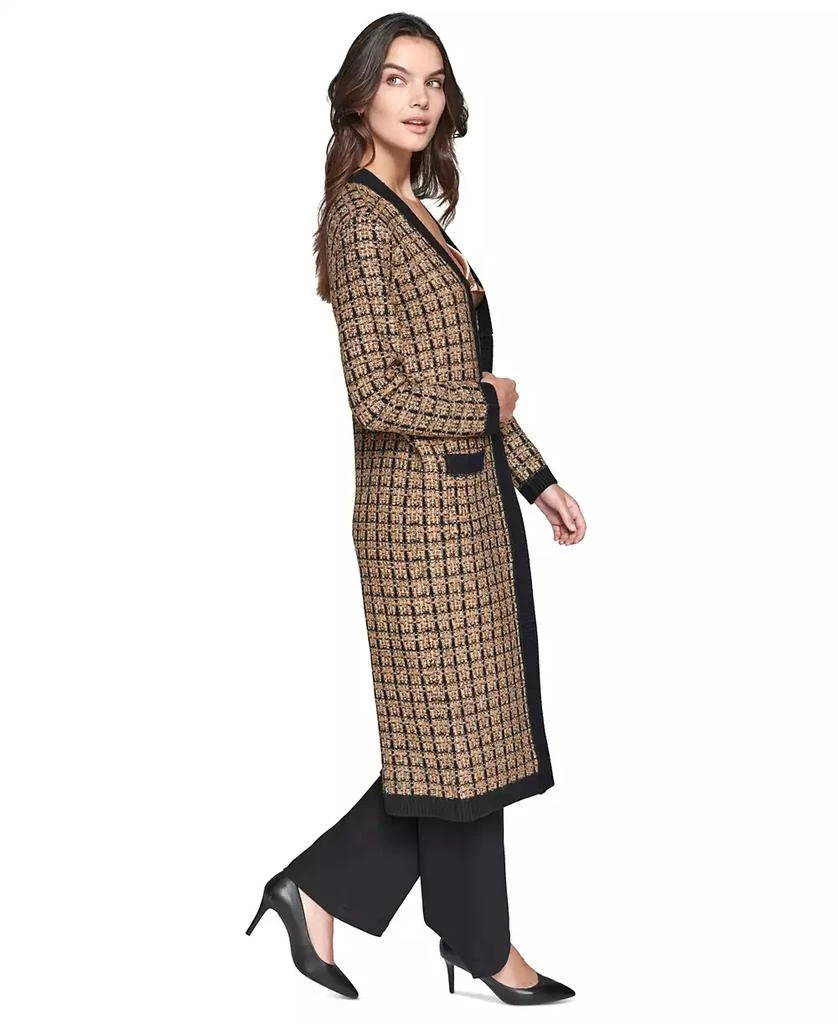 Karl Lagerfeld Paris Women's Tweed Duster Cardigan 3