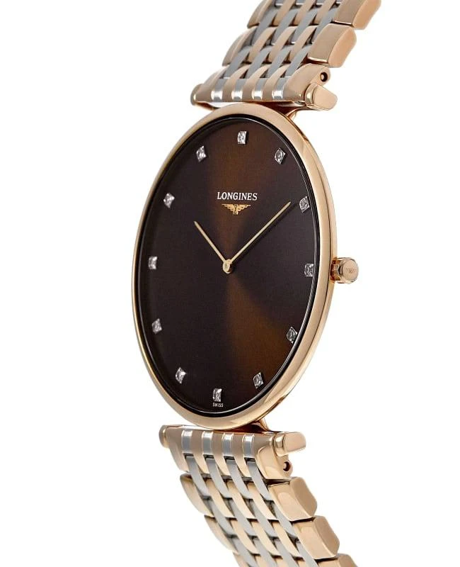 Longines Longines La Grande Classique Quartz Brown Diamond Dial Steel and Rose Gold PVD Women's Watch L4.766.1.67.7 3