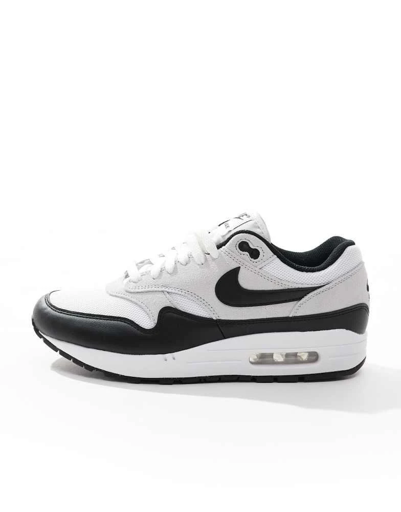 NIKE Nike Air Max 1 trainers in white and black 2