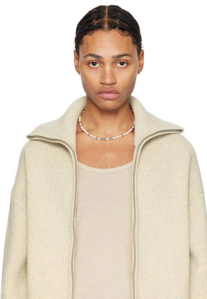 Numbering Silver 
White #9705 Necklace 2