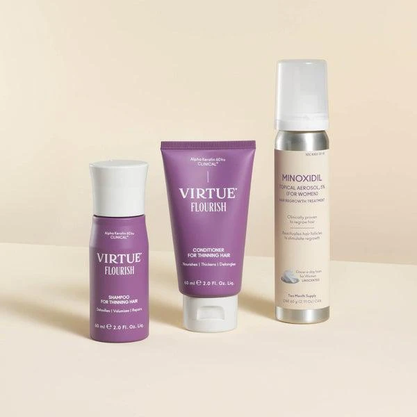 VIRTUE VIRTUE Flourish Nightly Intensive Hair Growth Treatment - Trial Size 3 piece 3