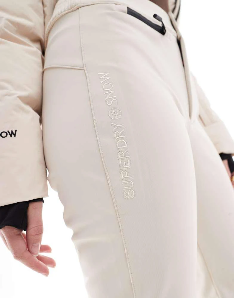 Superdry Superdry Ski luxe legging snow pants in off grey 2
