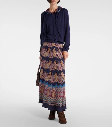 ETRO Embellished silk and cashmere top 2