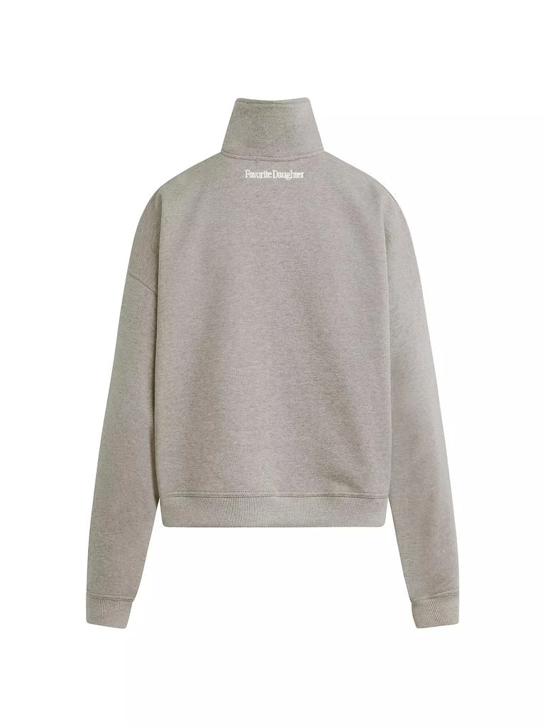 Favorite Daughter The Coaches Cotton-Blend Half-Zip Sweater 3