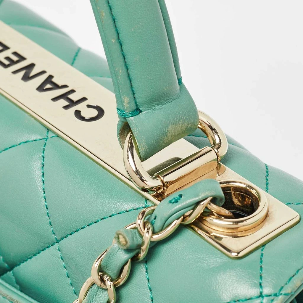 Chanel Chanel Aqua Green Quilted Leather Small Trendy CC Flap Bag 7