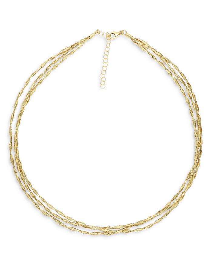 Alberto Amati 14K Yellow Gold Multi Strand Mesh Collar Necklace, 18"