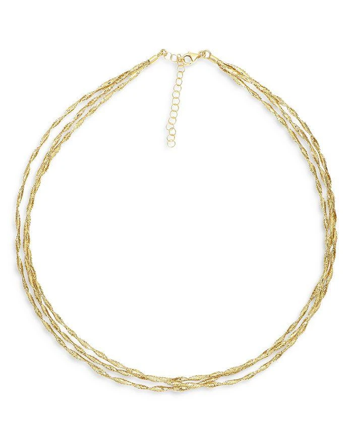 Alberto Amati 14K Yellow Gold Multi Strand Mesh Collar Necklace, 18" 2