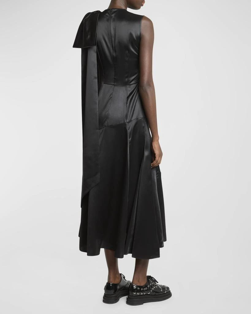 Simone Rocha Bow Sleeveless Bias-Cut Silk Midi Dress 5