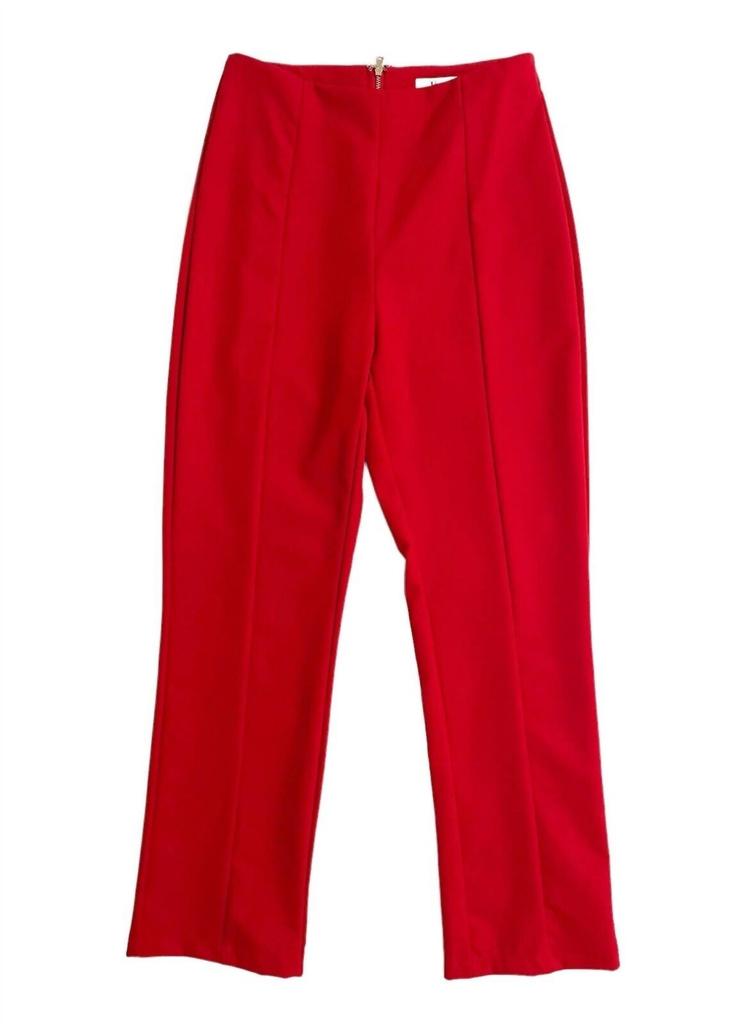 Tiger Mist Women's Stretch High Waist Pants In Red