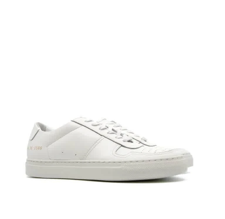 Common Projects Open Box - Common Projects Ladies White Leather BBall 90 Low-Top Sneakers 2