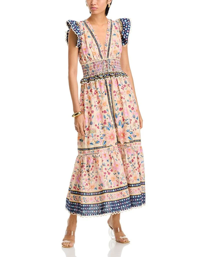 Farm Rio Superbloom Tapestry Cream Maxi Dress 1