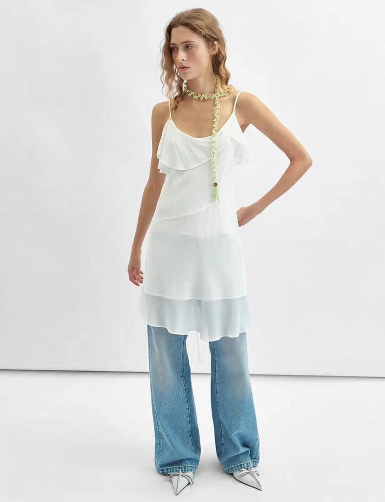Pixie Market The Layered Ruffle Semi-Sheer Slip Dress-PREORDER