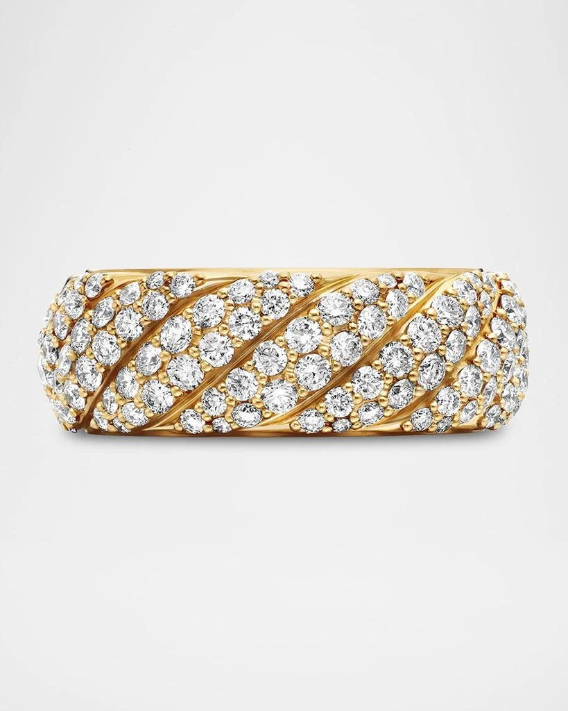 David Yurman Sculpted Cable Flex Bracelet with Diamonds in 18K Gold