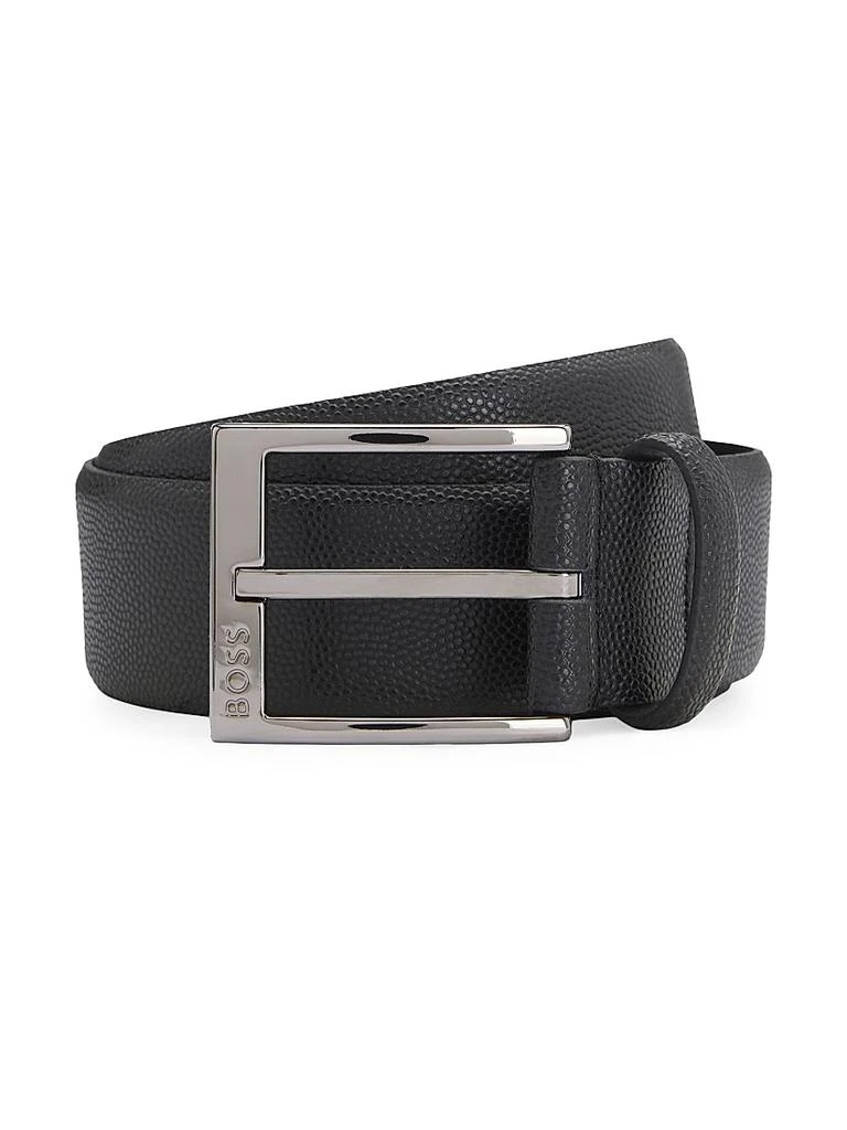 Hugo Boss Italian-Leather Belt with Branded Buckle 1
