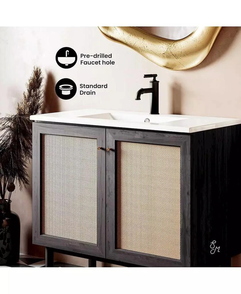 Swiss Madison 36" Classe Freestanding Bathroom Vanity with Sink Top 5