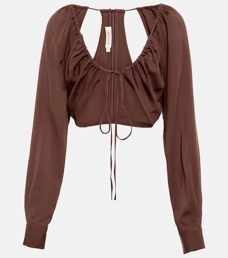 Christopher Esber Ruched crop top 1