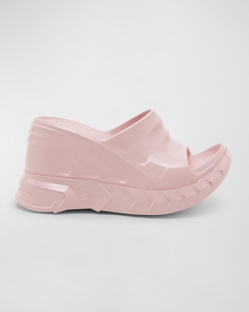 Givenchy Marshmallow Rubber Wedge Slide Sandals