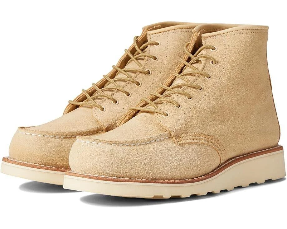 Red Wing Red Wing Classic 3328 Women's Cream Leather Moc Toe Lace Up 6-Inch Ankle Boots 1