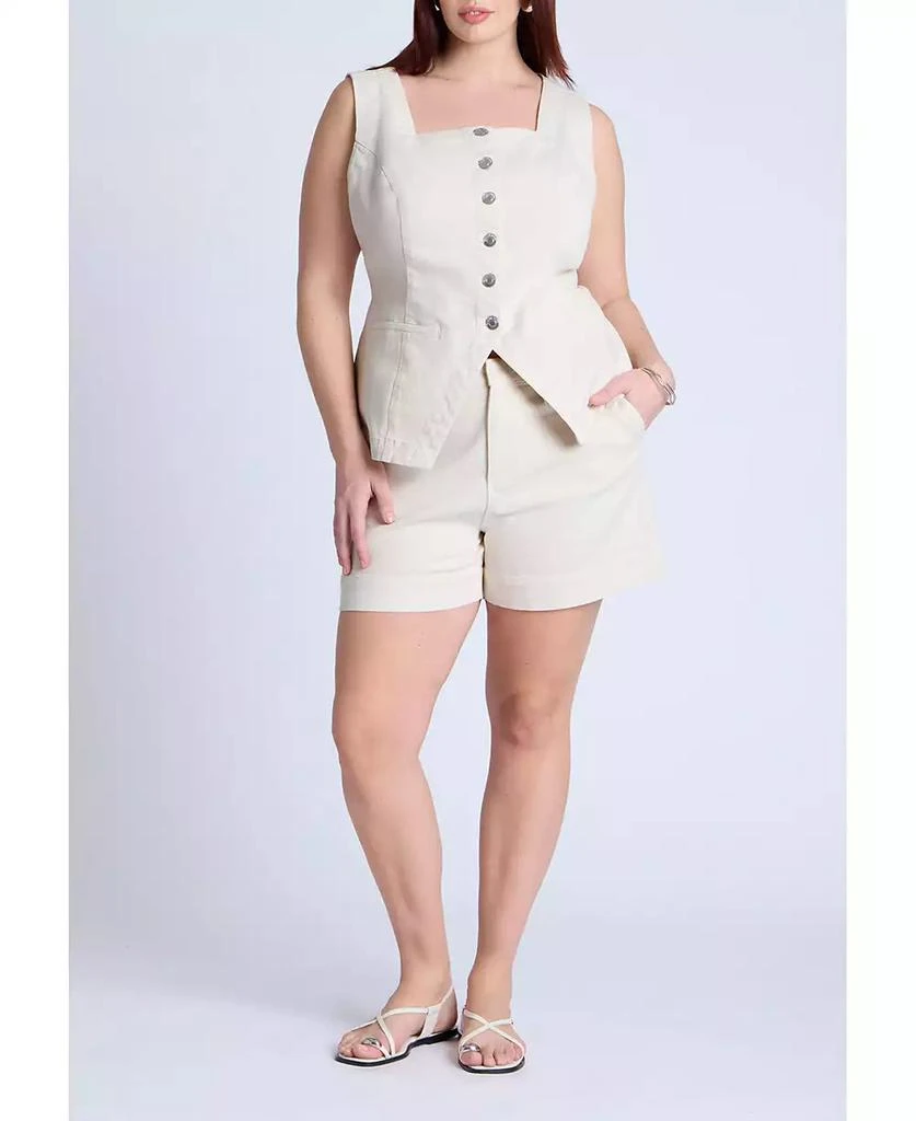 ELOQUII Women's Plus Size Denim Vest 3