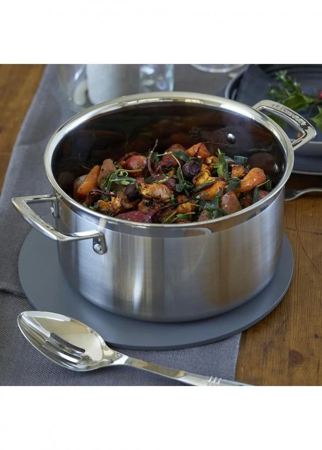 Le Creuset 3-ply stainless steel deep casserole 24cm 4