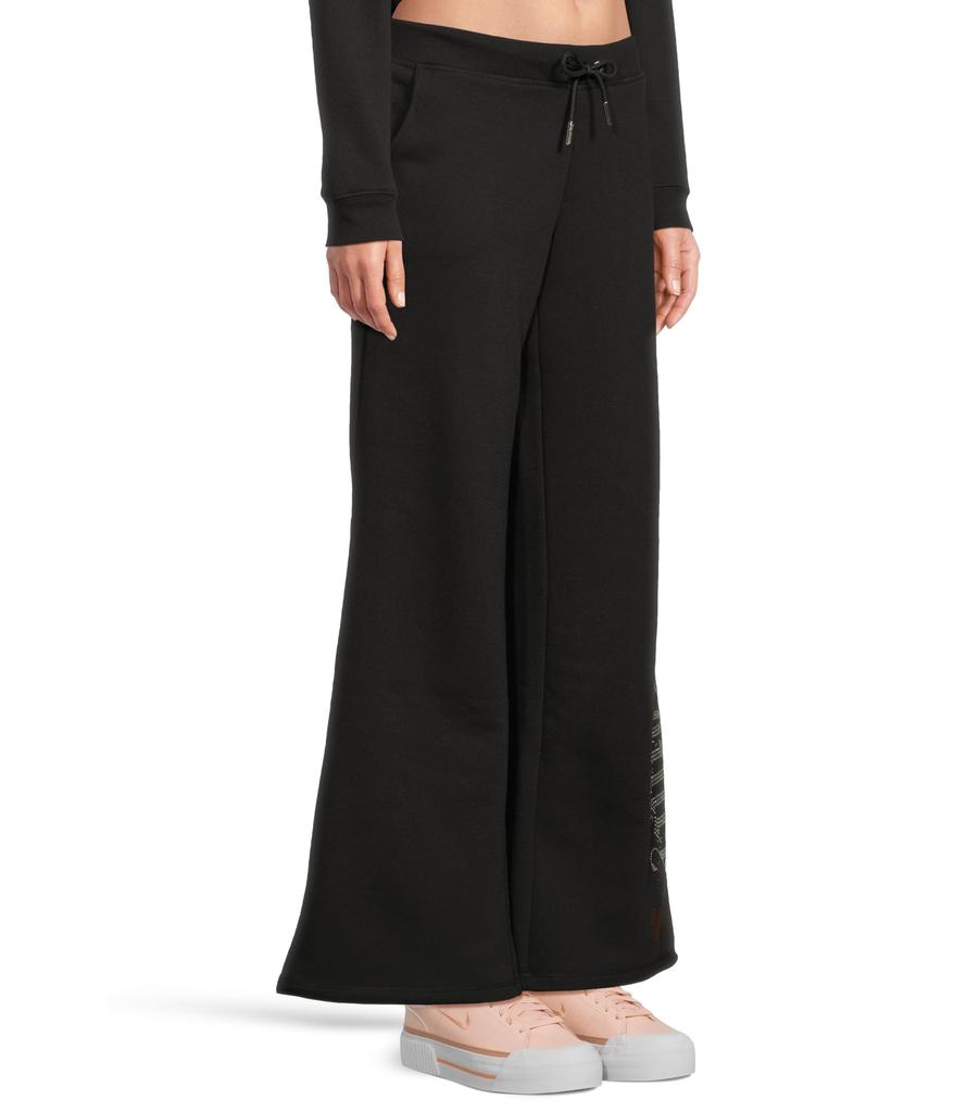 Juicy Couture Wide Leg Track Pants With Back Bling