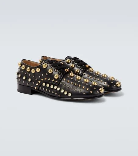 Valentino Mj Blues studded leather Derby shoes 5