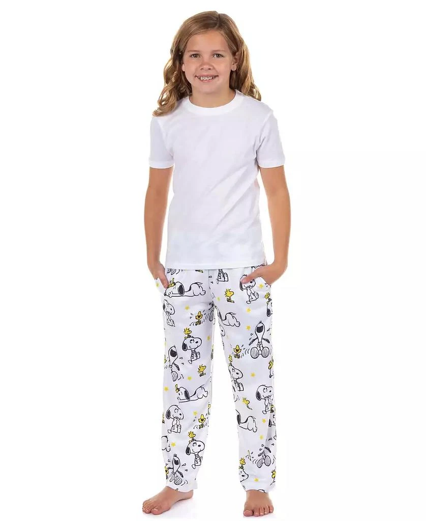Peanuts Girls Pajama Pants Snoopy and Woodstock Laughing Lounge PJ Bottoms 2
