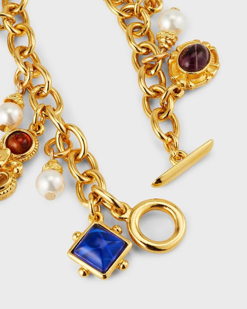 BEN-AMUN Stone and Pearly Charm Bracelet 4